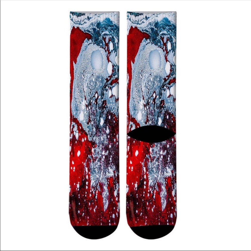Multicolor Art Paint Splash Socks Any 4 for $32 - Picture 3 of 3